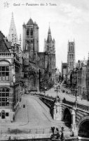 postkaart van Gent Panorama des 3 tours
