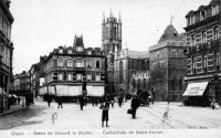 carte postale ancienne de Gand Steen de Gérard le Diable - cathédrale Saint Bavon