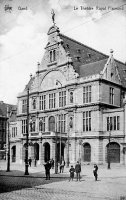 carte postale ancienne de Gand Le Théâtre Royal Flamand