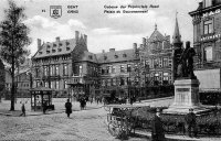 carte postale ancienne de Gand Palais du Gouvernement