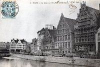 carte postale ancienne de Gand Le Quai aux Blé