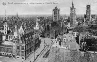postkaart van Gent Panorama (Eglise St Nicolas, le Beffroi et l'Eglise St Bavon)