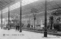 postkaart van Gent L'intérieur de la gare