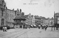 carte postale ancienne de Gand Marché-aux-grains