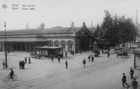 carte postale ancienne de Gand Gare de Sud