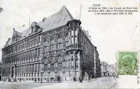 carte postale ancienne de Gand L'Hôtel de Ville