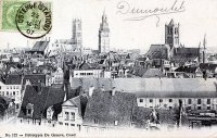 carte postale ancienne de Gand Panorama