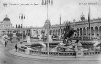 carte postale ancienne de Gand Exposition de 1913 - La Cour d'Honneur