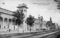 carte postale ancienne de Gand Exposition de 1913 - L'Avenue des Nations