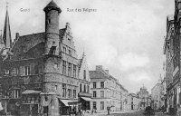 carte postale ancienne de Gand Rue des Peignes