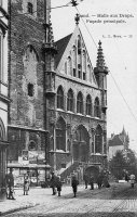 carte postale ancienne de Gand Halle aux Draps, façade principale