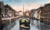 carte postale ancienne de Gand Quai de la Grue