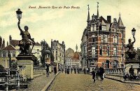 carte postale ancienne de Gand Nouvelle rue du pain perdu