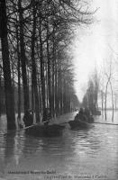 carte postale ancienne de Moerzeke Inondations à Moerzeke Castel - La grand rue de Moerzeke Castel