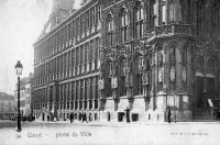 carte postale ancienne de Gand Hôtel de ville