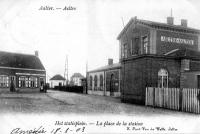 postkaart van Aalter La place de la station