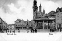 carte postale ancienne de Alost La Grand place