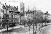 carte postale ancienne de Gand Place Laurent (côté ouest)