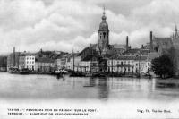 carte postale ancienne de Tamise Panorama pris en passant sur le pont