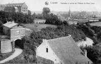 postkaart van Leuven Panorama et entrée de l'abbaye du mont César.