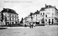 carte postale ancienne de Vilvorde Monument Portaels et rue de l'Harmonie