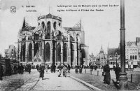 postkaart van Leuven Eglise St Pierre et l'Hôtel des Postes