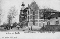postkaart van Hoeilaart Groenendael, l'avenue et le restaurant du Prince Léopold