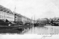 carte postale ancienne de Louvain Le canal - l'Entrepôt.
