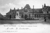postkaart van Vilvoorde La Station et le monument Portaels