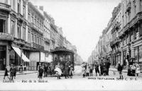 carte postale ancienne de Louvain Rue de la Station (avenue des alliés)