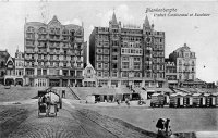 postkaart van Blankenberge L'Hôtel Continental et Excelsior