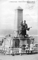 postkaart van Blankenberge Statue de Bruyn et Lippens, officiers morts au Congo