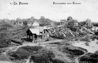 carte postale ancienne de La Panne Panorama vers Furnes