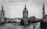 postkaart van Kortrijk La Grand'Place, St Martin, les Halles et la Poste