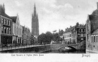 postkaart van Brugge Quai Rosaire et l'Ã©glise Notre dame