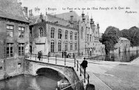 postkaart van Brugge Le Pont et la rue de l'Ane aveugle et le Quai des Marbriers
