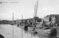 postkaart van Roeselare Le canal (en aval)