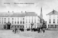postkaart van Wervik Wervicq - Place Saint Martin et Hôtel Communal