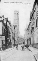 carte postale ancienne de Bruges Rue aux Laines