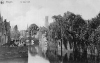 carte postale ancienne de Bruges Le Quai Vert