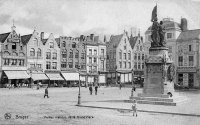 carte postale ancienne de Bruges Vieilles maisons de la Grand'Place