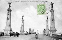 carte postale ancienne de Ostende Vue générale du nouveau pont De Smet de Nayer