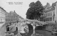carte postale ancienne de Bruges Pont des Augustins