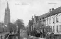 carte postale ancienne de Bruges Le Dijver