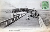 carte postale ancienne de Ostende L'Estacade