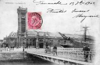 carte postale ancienne de Ostende La Station