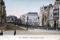 carte postale ancienne de Ostende Avenue Leopold et Kursaal