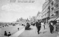 carte postale ancienne de Ostende Digue et Kursaal, côté ouest