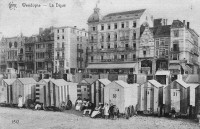 postkaart van Wenduine La Digue (et les cabines de plage devant l'Hôtel Pauwels)