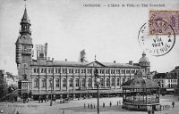 carte postale ancienne de Ostende L'Hôtel de Ville